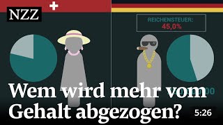 Der grosse Lohnsteuercheck Wem wird mehr vom Gehalt abgezogen Deutschen oder Schweizern [upl. by Bald716]