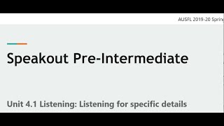 PREINT 41 Listening Listening for Specific Details [upl. by Forelli]