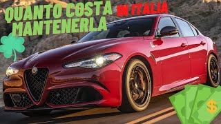 QUANTO COSTA MANTENERLA IN ITALIA ALFA ROMEO GIULIA QUADRIFOGLIO [upl. by Gilbertine443]