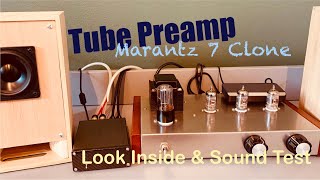 12AX7 Tube Preamp amp TPA3116 Class D Power Amp  Marantz 7 Clone [upl. by Kiyoshi]