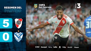 RIVER 5  0 VÉLEZ I Resumen del partido I CopaSurFinanzas 2024 [upl. by Oberg88]