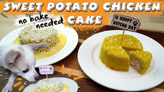 Sweet Potato Chicken Cake  Homemade Cake for Dog  MyPetcipe [upl. by Mariel]