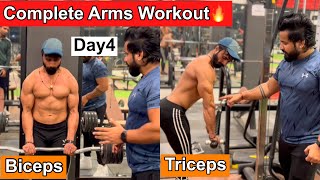 Plateau Bursting Arms Workout Complete Biceps N Triceps WorkoutDay4 Fat To Shredd [upl. by Eeliab]