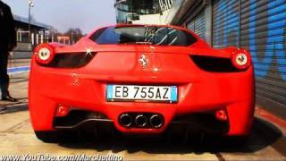 Ferrari 458 Italia LOUD Sound Start  Rev [upl. by Essile859]