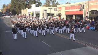 USMC West Coast Composite Band  2018 Pasadena Rose Parade [upl. by Hildagarde]