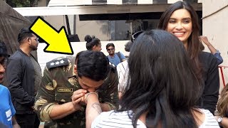 PARMANU  John Abraham KISSES HUGS Fan On The Set  Diana Penty [upl. by Eenor]