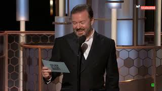 Ricky Gervais Altın Küre ödüllerinde Hollywooda fena giydirdi Sansürsüz [upl. by Macdougall]