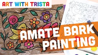 Amate Bark Painting Hispanic Heritage Month Art Tutorial  Art With Trista [upl. by Jerrylee325]