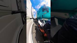 Starin Through my rear view bikelifestunting californiayoutubeshorts youtubesuzuki trucker [upl. by Aicarg]