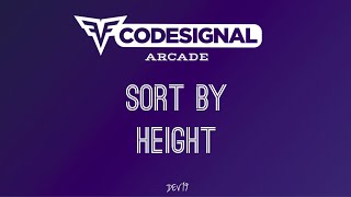 12 Sort by Height  Codesignal Solutions javascript coding 600 programming python javascript [upl. by Ayle]