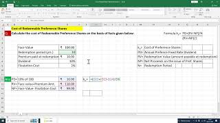 Cost of Redeemable Preference Shares 3 [upl. by Harpp262]