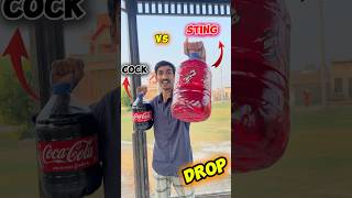 Giant Sting🍾Vs Gint Coca Cola DROP TEST🤔🤷‍♂️shorts ytshort [upl. by Nylakcaj921]