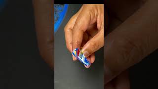 Easy marble nails design  tihar special  youtubeshorts shortvideo nailart [upl. by Erine]