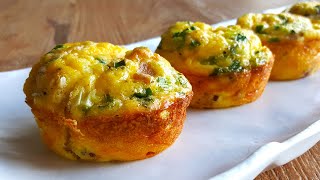 Fluffy Egg Cups  Best Breakfast Egg Muffins Recipe [upl. by Lise]