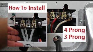 How To Install 4 Prong and 3 Prong Dryer Cord [upl. by Nnyledam]