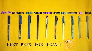 BEST PENS FOR EXAMS 😉  BEST BALL PENS UNDER RS 10 [upl. by Athena]