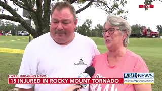 Rocky Mount EF3 tornado 15 people injured 14 buildings damaged city issues State of Emergency [upl. by Reeba]