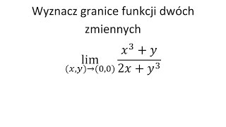 Granica funkcji dwóch zmiennych Granica iterowana [upl. by Enelhtak332]