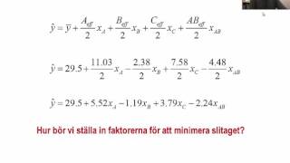 Försöksplanering del 6 Förklarande prognosmodell [upl. by Adnahc]