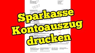 Sparkasse Kontoauszug drucken online herunterladen Anleitung [upl. by Adnorrahs411]