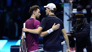 Atp Finals day 8 p 20 Sinner spazza via Ruud [upl. by Aniuqahs629]