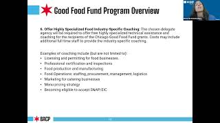 Good Food Fund RFP Pre Submittal Conference [upl. by Rramahs]