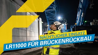 Brückenrückbau mit 1000TonnenRaupenkran [upl. by Drolyag]