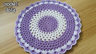 crochet doily tutorial english  thalposh crochet pattern [upl. by Udella]