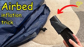 How To Inflate Air Bed WITHOUT Air Pump [upl. by Reivaz]