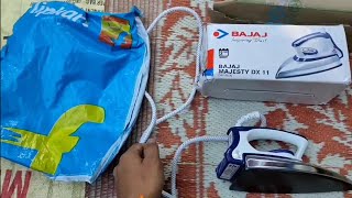 Bajaj Majesty DX 11 Dry Iron Unboxing  Value for Money Deal 💸 [upl. by Haugen]