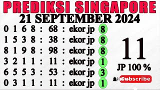 PREDIKSI SGP 21 SEPTEMBER 2024  PREDIKSI SINGAPORE HARI INI  BOCORAN TOGEL SGP HARI INI RUMUS SGP [upl. by Wyn]