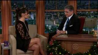 Evangeline Lilly  gorgeous and great legs  Craig Ferguson show December 3 2013 [upl. by Nairadal3]