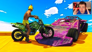 GTA V Online MOTOS vs CARRO RAMPA  FUI O MITO do JOGO [upl. by Ogu]