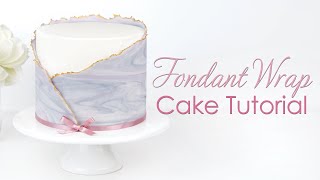 Ripped Marbled Fondant Wrap Cake Decorating Tutorial [upl. by Eveam]