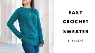 How to Crochet a Sweater  Weekend Snuggle Sweater Tutorial [upl. by Rhiana56]