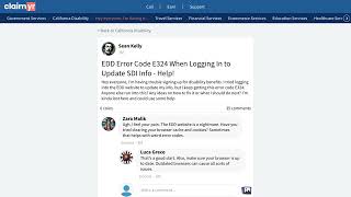 How to Fix California EDD Disability Error Code E324 Login Problems Solved [upl. by Jane]