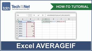 How to use the AVERAGEIF function in Excel [upl. by Yuji]