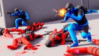 MANTAS WARBOX RED vs BLUE Active Ragdoll Physics Realistic Brutal Epic NPC Wars 156 [upl. by Edelstein]