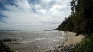 Scientist Cliffs MD Calvert County view south of the main private beach  the stairs [upl. by Salvadore]