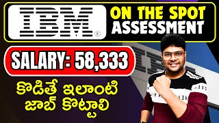 IBM Biggest Off campus Drive  On the Spot Test  IBM Recruitment  Latest jobs 2024 in Telugu [upl. by Solita]