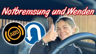 Notbremsung und Wenden in der Fahrschule [upl. by Bradlee]