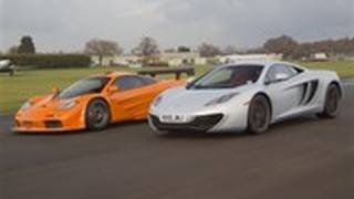 McLaren F1 takes on the MP412C on track [upl. by Hospers529]