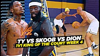 Ty Glover vs Uncle Skoob 1v1 Dion Wright Vs Ty Glover Ballislife King Of The Court Week 4 Recap [upl. by Adialeda536]