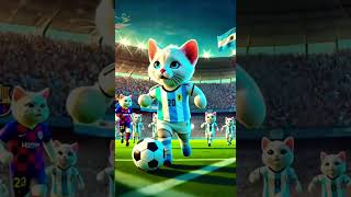 Cute cat come to football ground and with parents trending cats catlovers trending [upl. by Eixid897]