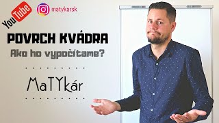 POVRCH KVÁDRA  Ako ho VYPOČÍTAME [upl. by Cherlyn]