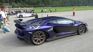 Lamborghini Aventador SVJ vs Bugatti Veyron vs McLaren Senna [upl. by Iolenta289]