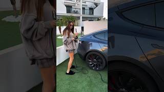 ￼￼￼ Tesla car charging  luxurycar iloveyouimissyou Amir [upl. by Brittani]