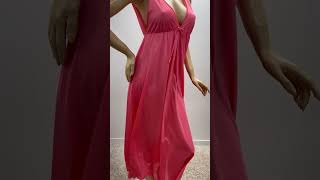 SOLD Long flowing vintage nightgown super soft nylon nightgown vintageclothing [upl. by Saffian714]