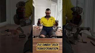 How To Replace Timber Decking BoardsShort deckproject shorts transformation deck [upl. by Ynaffat]