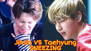 Jimin VS Taehyung Sneezing Compilation [upl. by Alat]